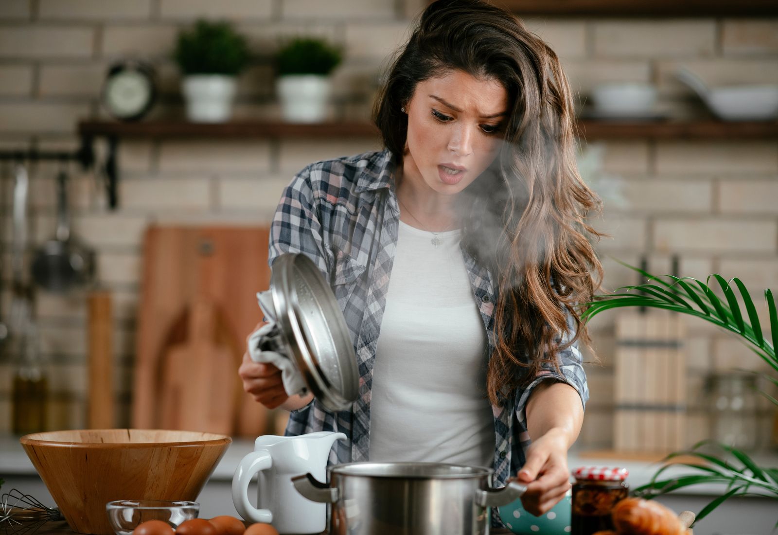 BurnStrike product poster featuring a woman with ponytail — beauty and wellness positioning